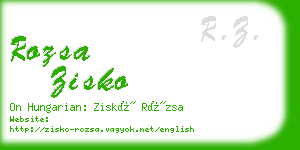 rozsa zisko business card